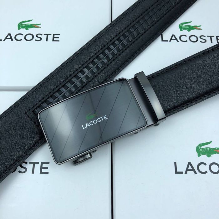 Мужской ремень Lacoste с пряжкой автомат купить пояс ремінь чоловічий