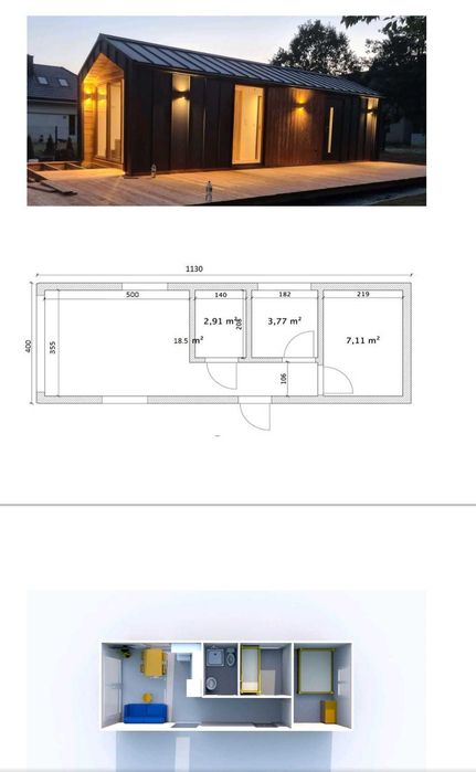 Dom mobilny całoroczny 43m2 10.5 x 4.10