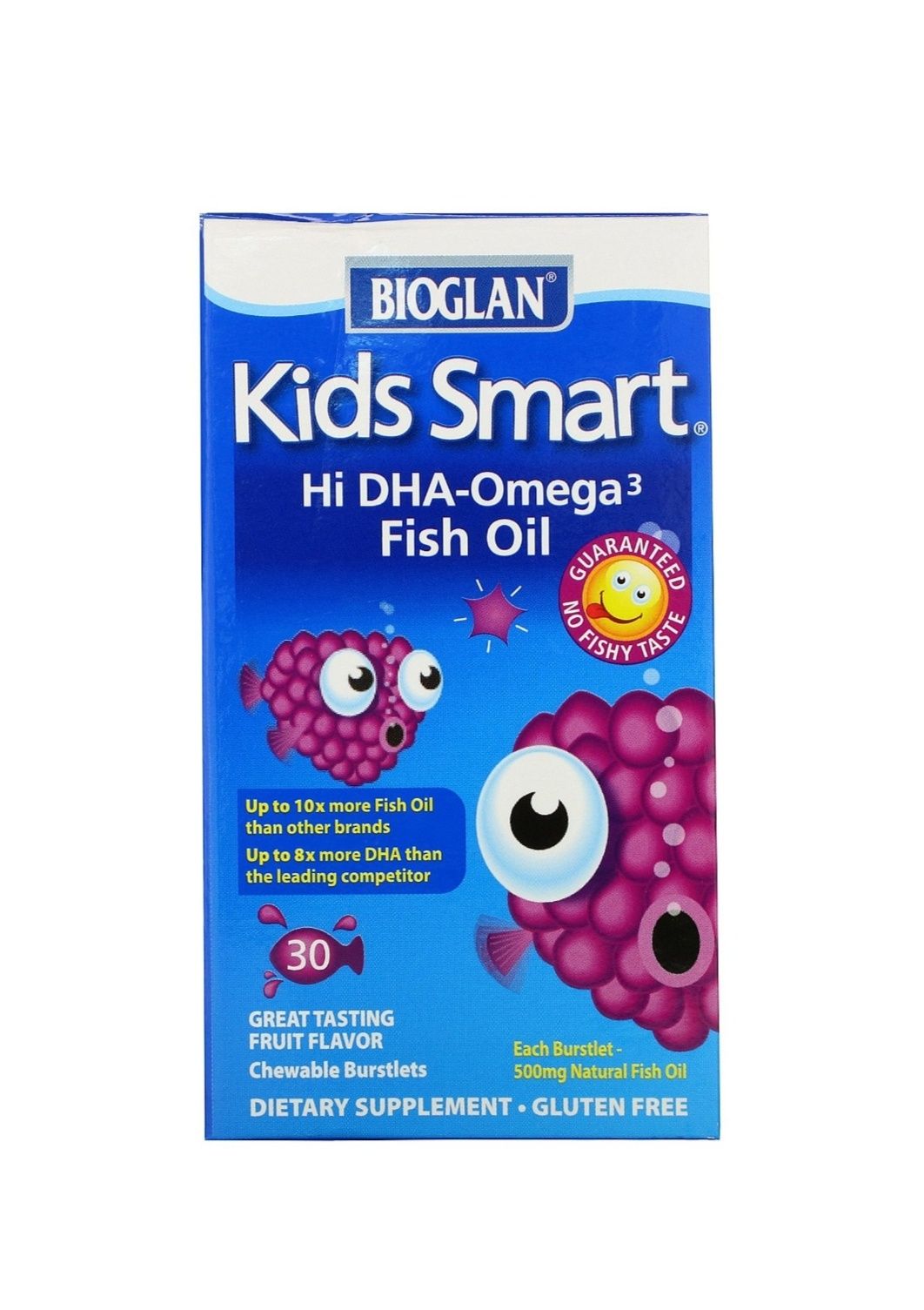 Bioglan, Умные детки, Рыбий жир с высоким содержанием Омега-3, с ягодн