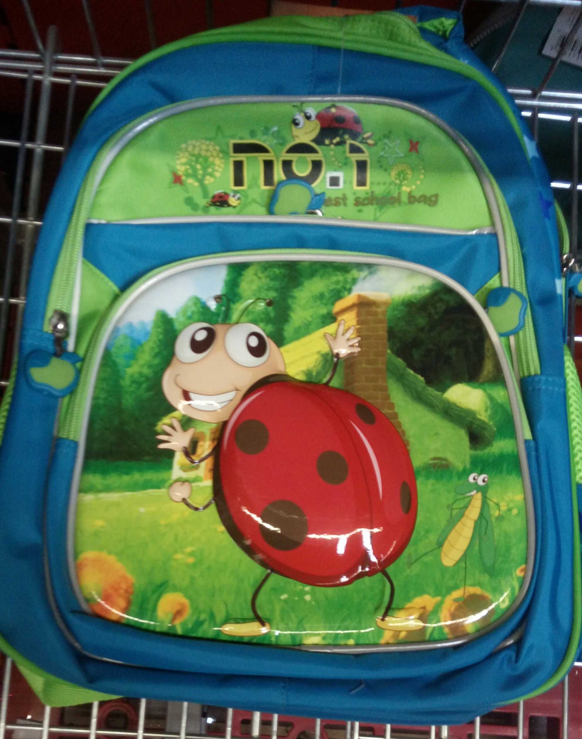 Plecak szkolny z motywem biedronki, pojemny