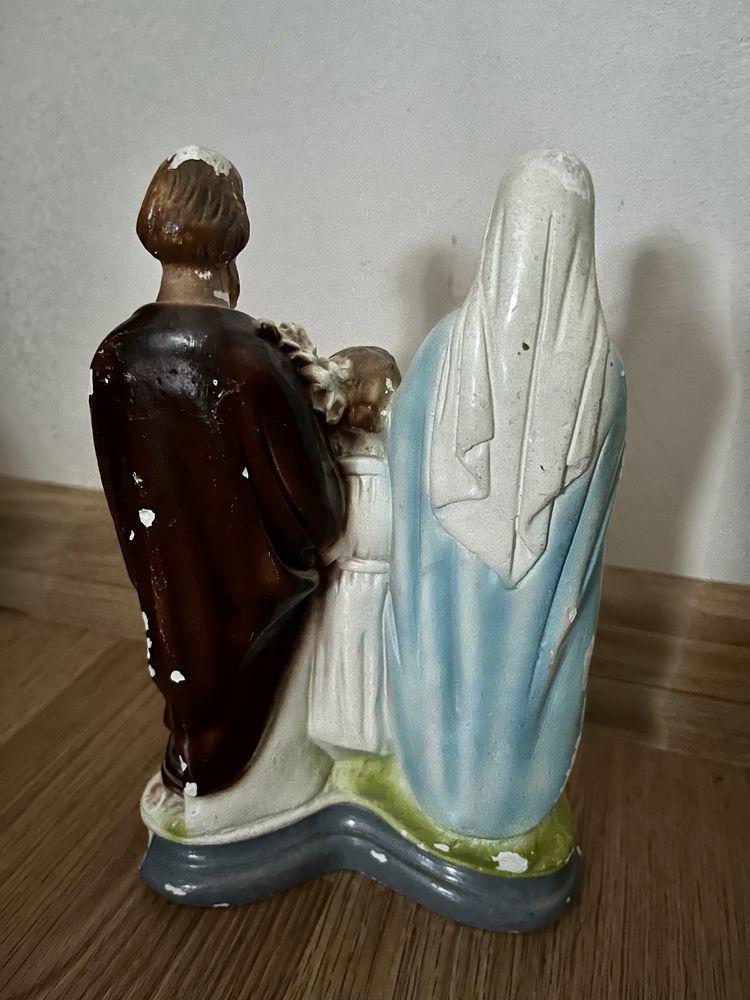 Stara figurka święta rodzina Maryja Józef Jezus