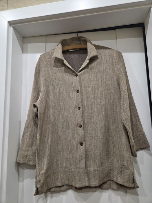 Bluzka  damska Verse elegancka  Vintage  luźna beżowa