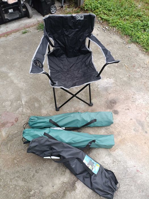 3 nowe krzesełka kampingowe