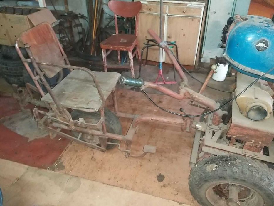 Мотоблок саморобний з третім колесом, автономним ходом