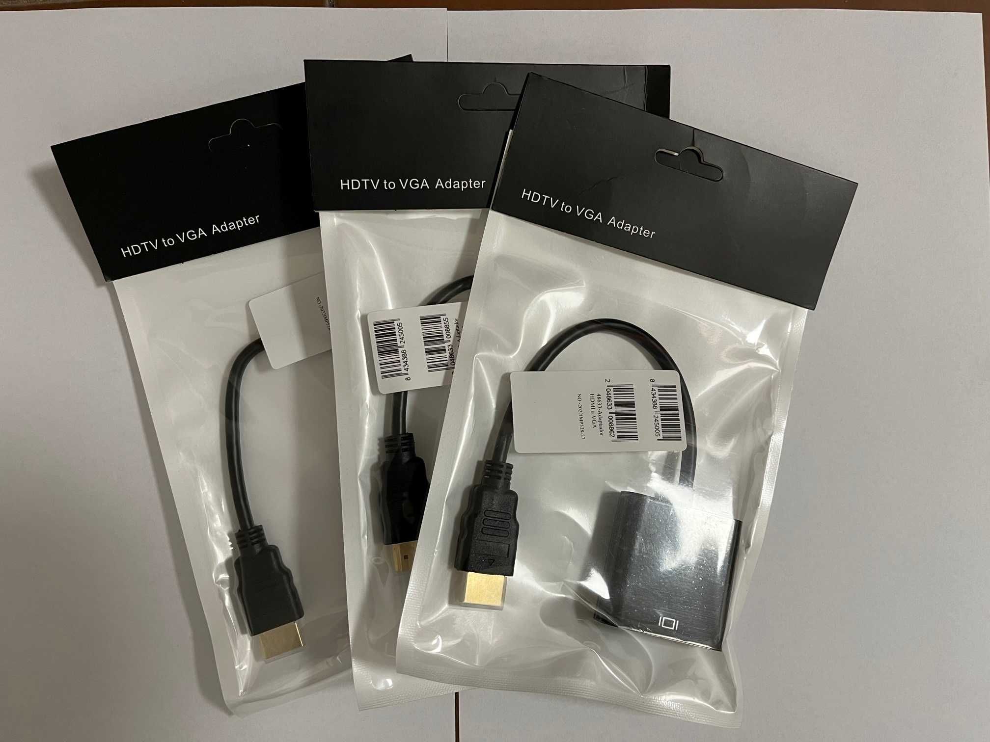 Cabos Adaptadores/conversores HDMI para VGA (NOVOS)