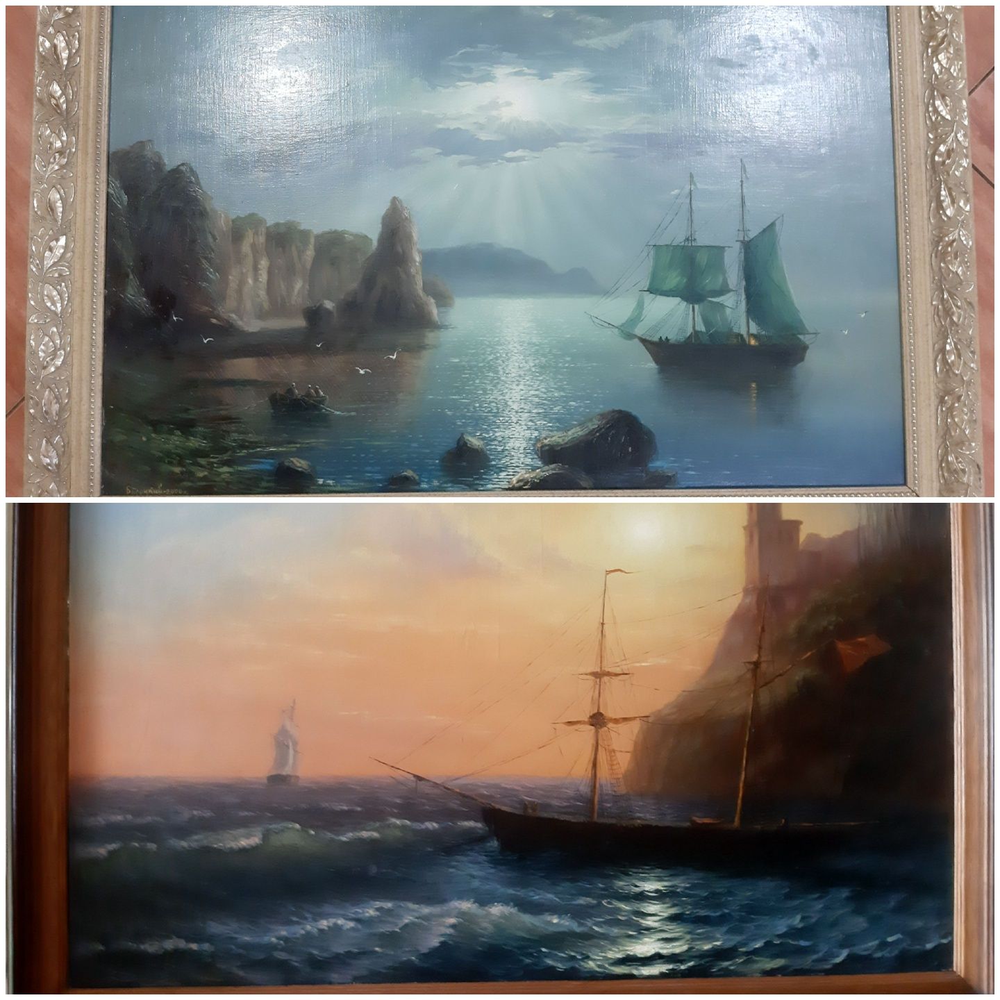 Картины маслом морской пейзаж.