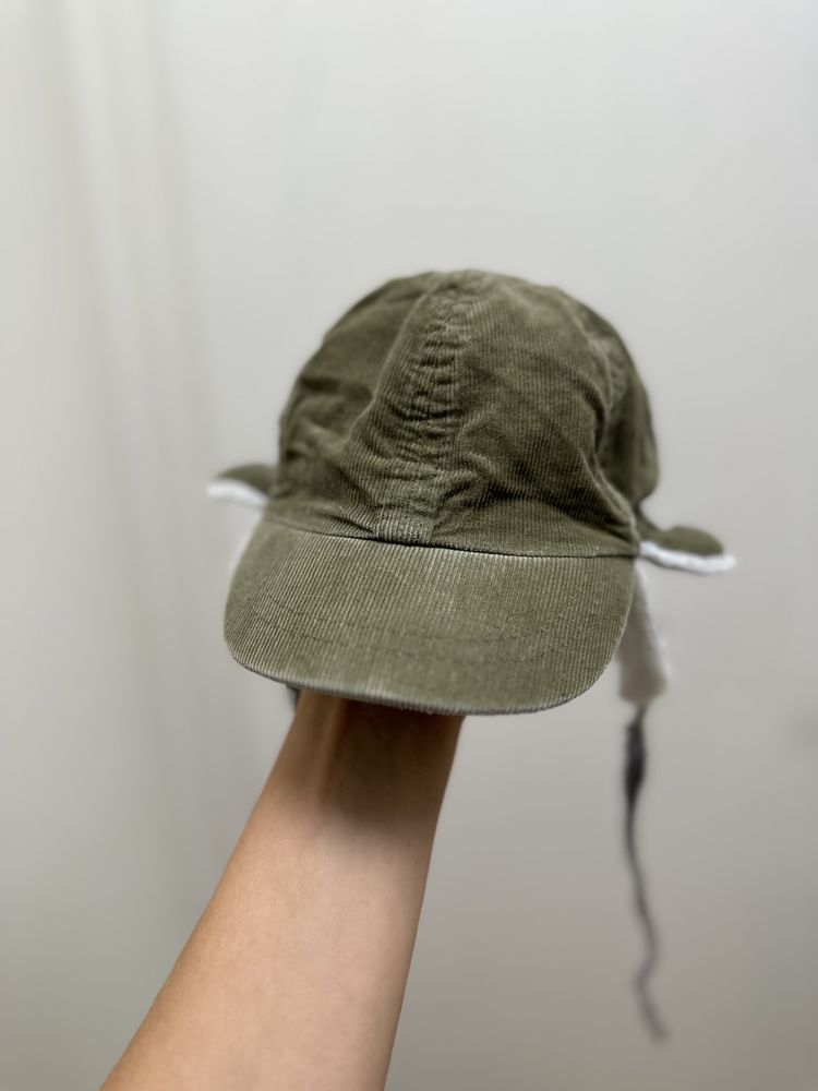 Marks&Spencer Uszatka ocieplana uszy daszek 3-6 m-cy khaki zielona
