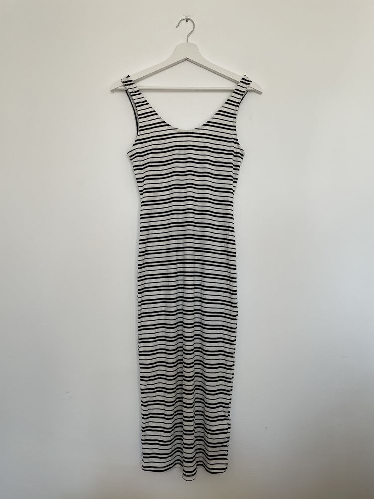 Nowa sukienka midi maxi dzianinowa w paski letnia obcisła Primark 36/S