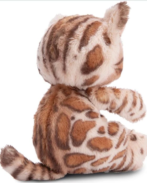 Плюшевая игрушка NICI Бенгальский кот 12 см, спит в корзине . Новый.