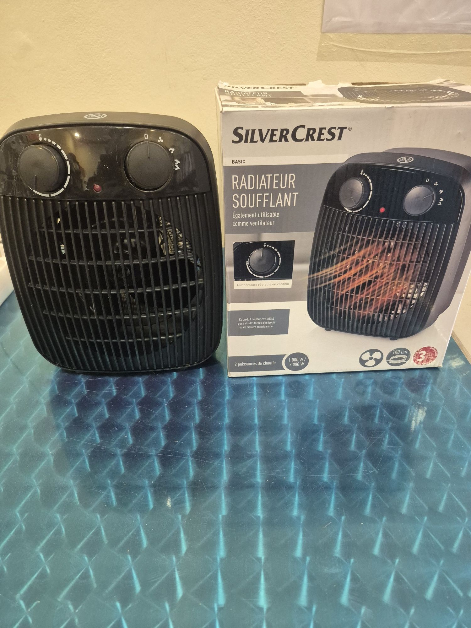 Termowentylator Silvercrest SHL 2000 B1, mały czarny