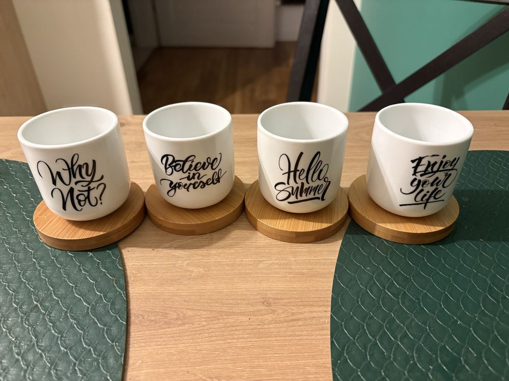 Nowe kubki do espresso z podstawką