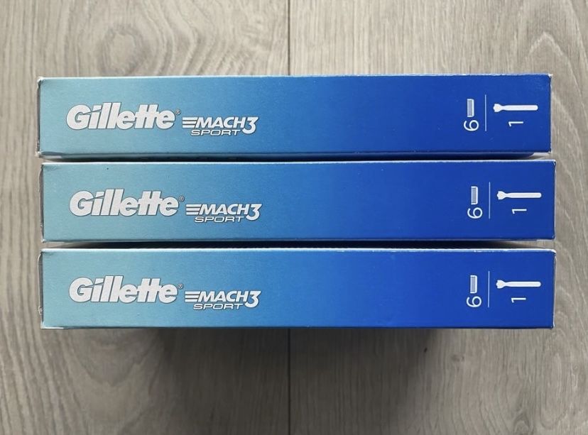3x Nowa Maszynka Gillette Mach3 Sport + 18x wkłady ostrza Okazja