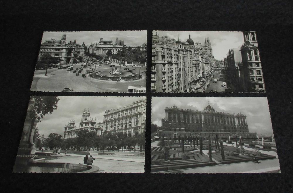 Bilhete Postal Madrid Espanha Antiga Postais