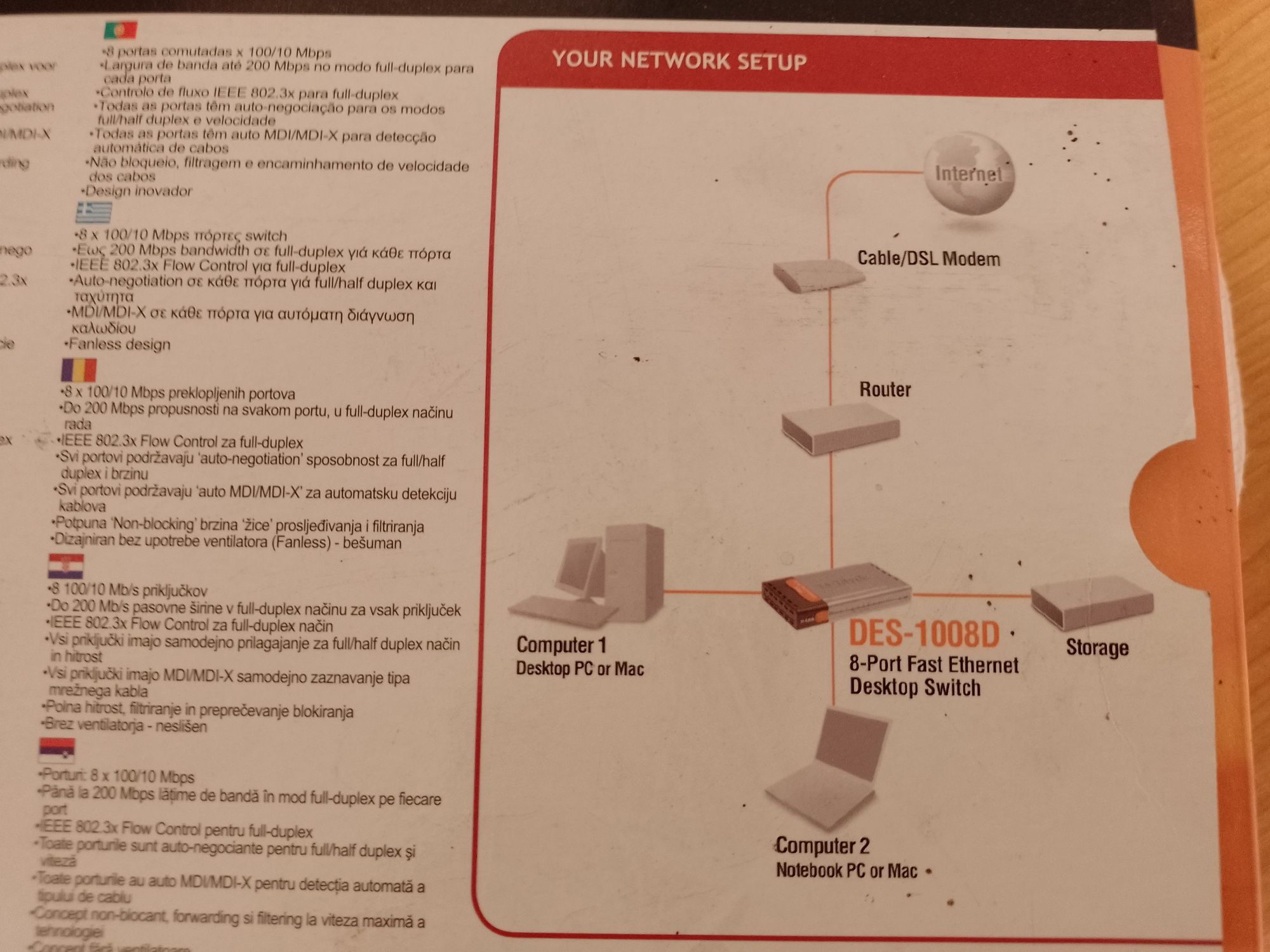 Sprzedam nowy router D - link Des - 1008D