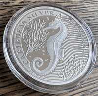 Срібна монета 1oz Морський Коник 1 долар 2023 Барбадос
