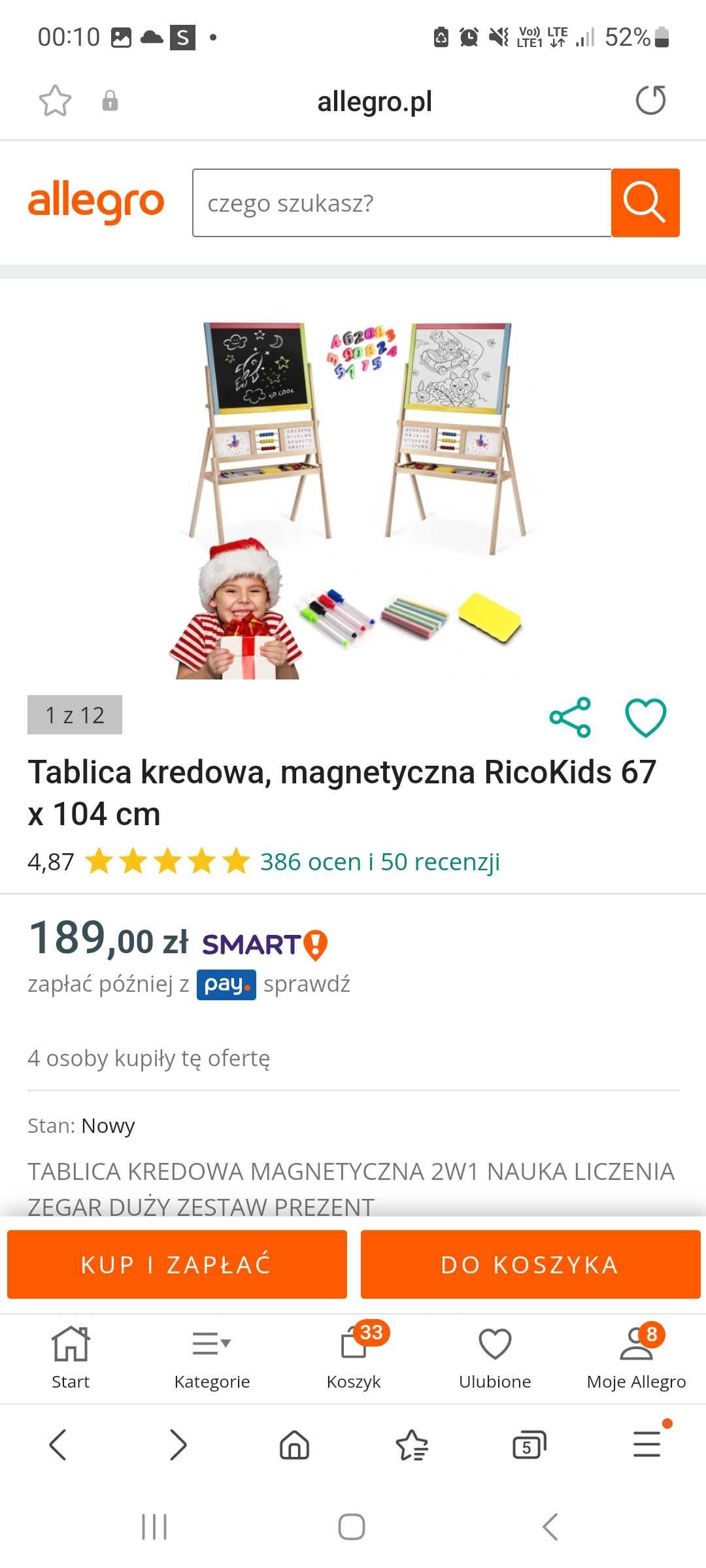 Tablica magnetyczna kredowa liczydło zegarek i papier