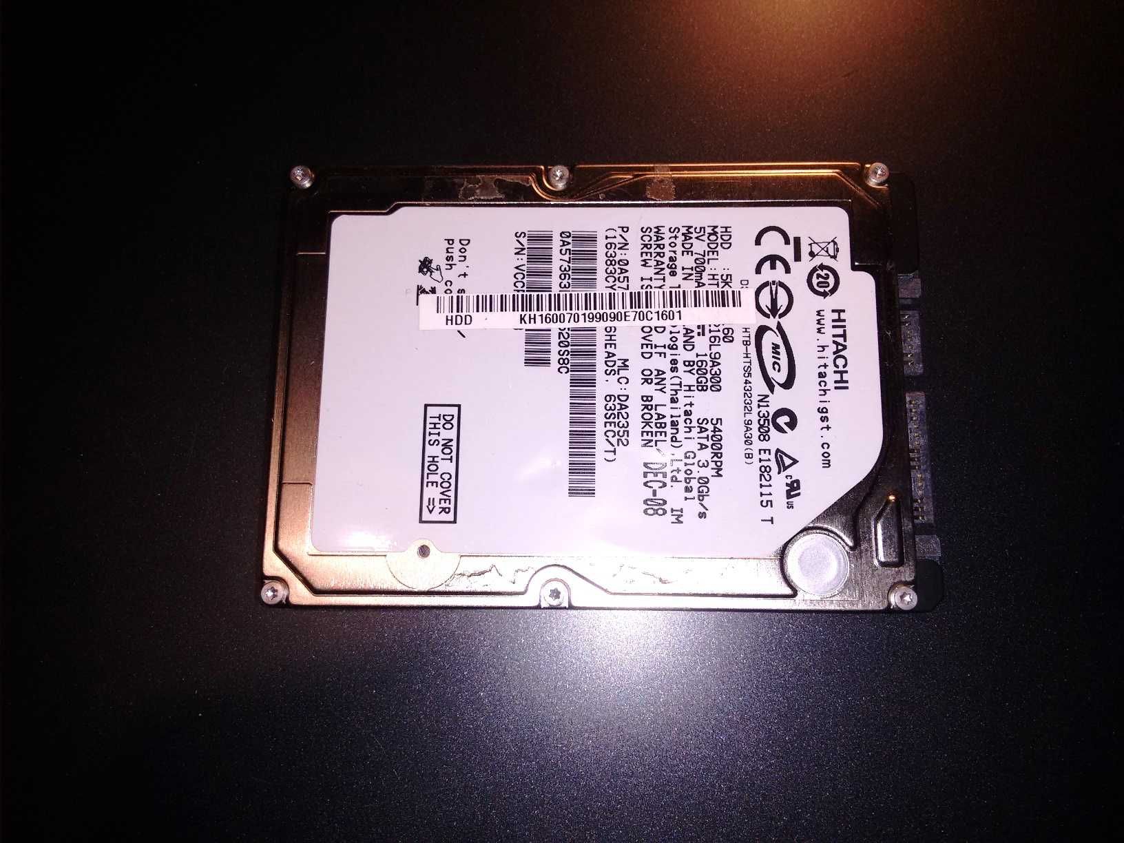 Disco SATA 2.5" HITACHI - 160 GB.