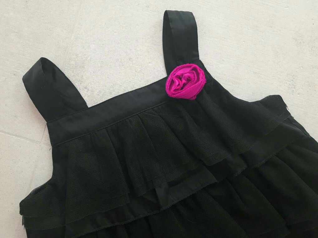 H&M bluzka tunika tiulowa 122/128