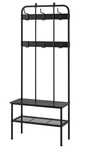 Charriot Cabide + Banco IKEA 190cmx35cmx79cm Metal Preto NOVO