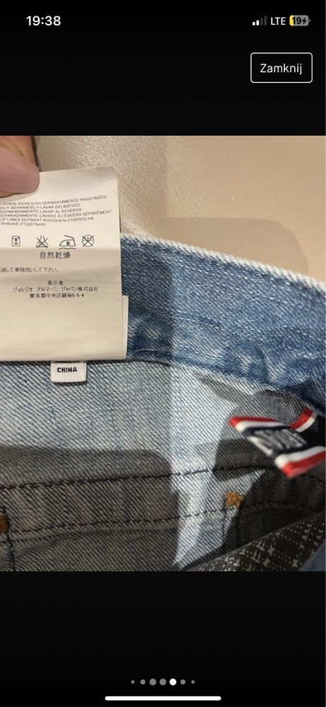 Świetne jeansy męskie oryginalne Armani jeans r 34