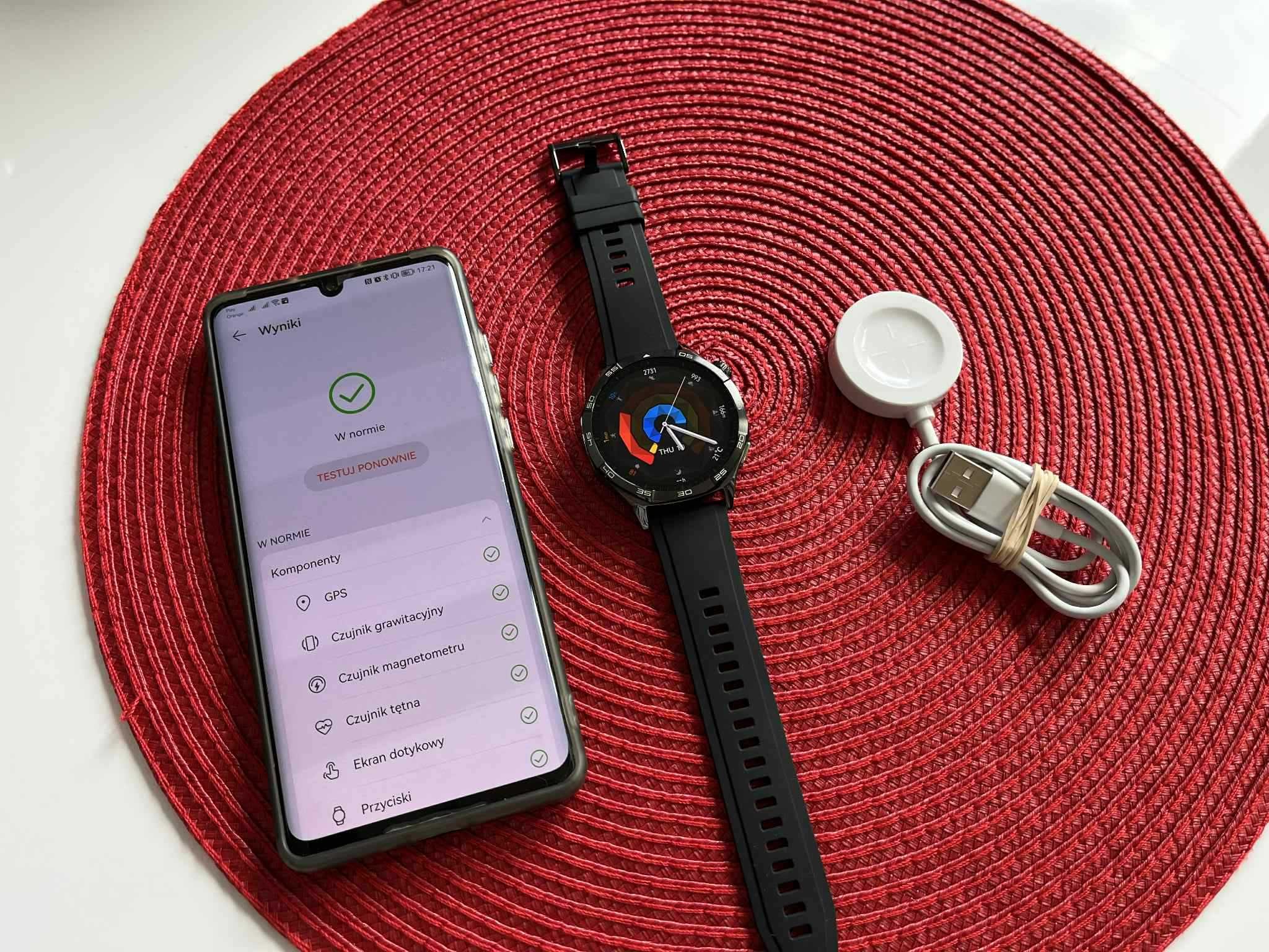 IDEALNY STAN Huawei Watch GT5 46mm ACTIVE - Duży wybór Smartwachy