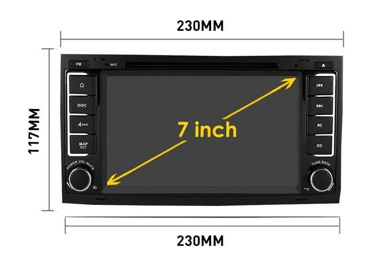 Radio FM RDS DAB+ Android DVD CD GPS USB SD WiFi 3G VW Touareg VW T5