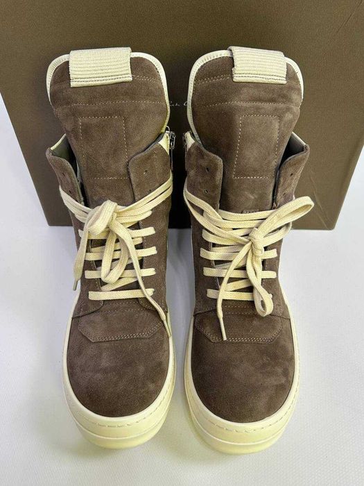 Rick Owens Geobasket Ramones jumbo laces коричневі кеди opium archive