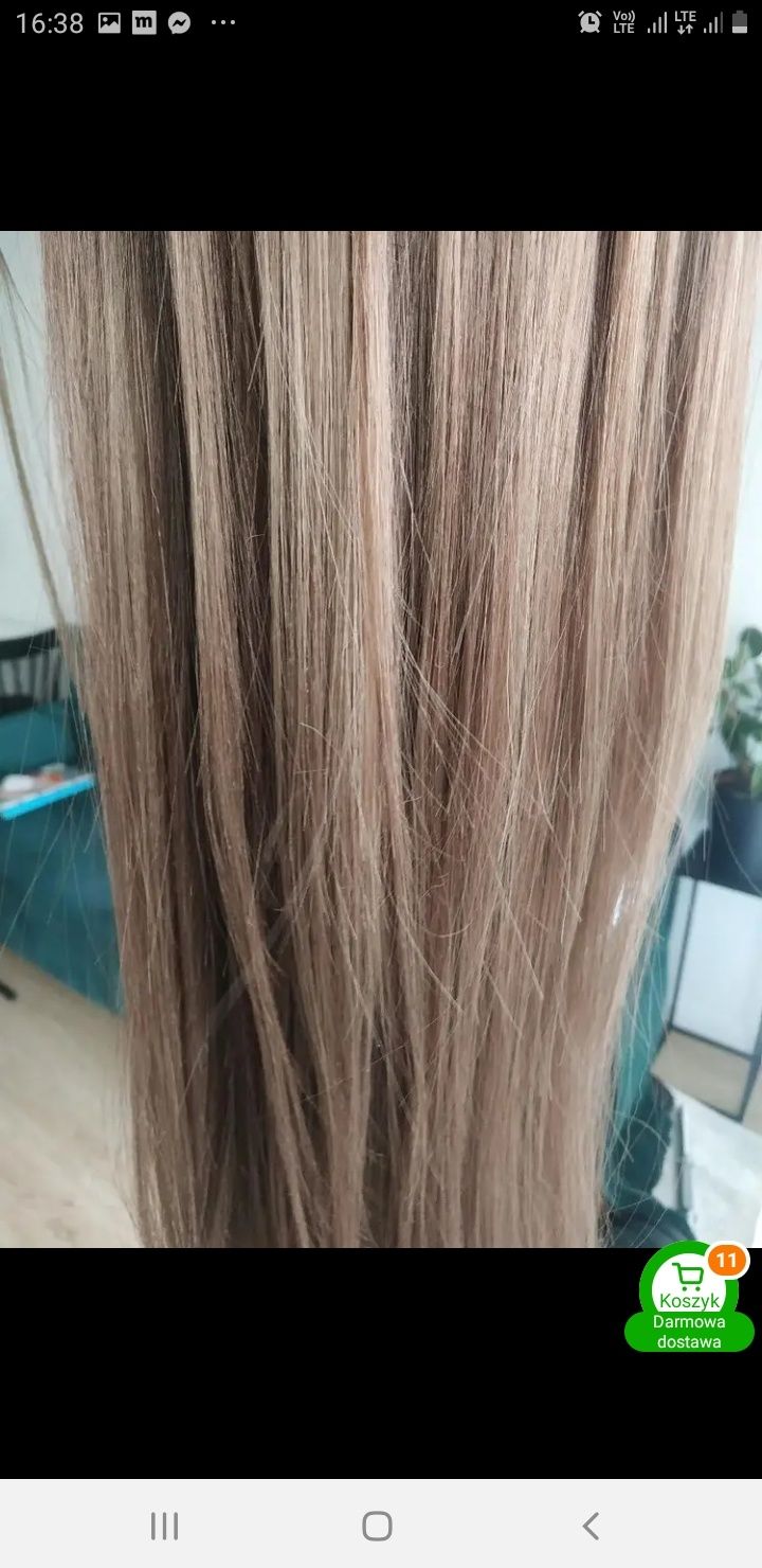 Blond peruka włosy Lux hair