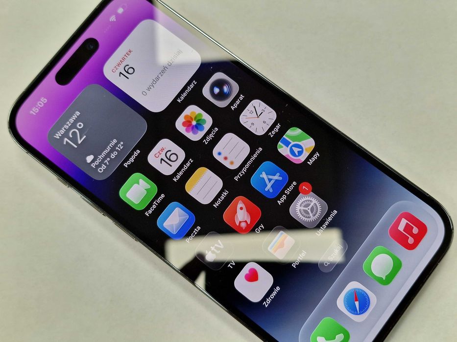 Iphone 14 PRO 128GB/ Deep Purple/ BAT 86%/ Grade B/ + ładowarka