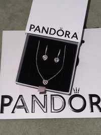 Piękny komplet Pandora rose gold s925