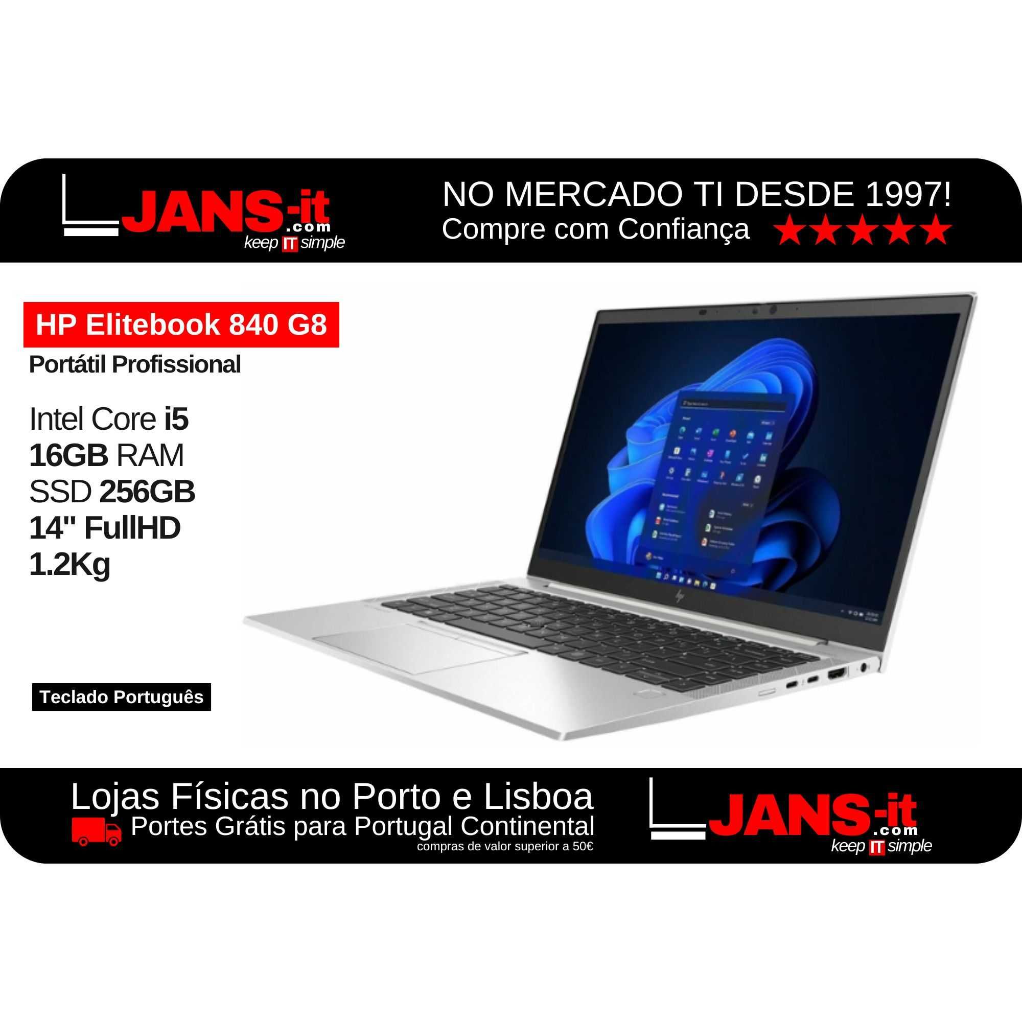 HP Elitebook 840 G8 | i5-1145G7 | 16GB | SSD 256GB | 14″ FHD