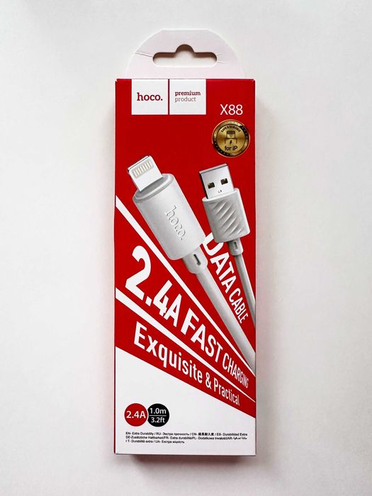 Кабель для телефона Iphone HOCO USB - Lightning 1m