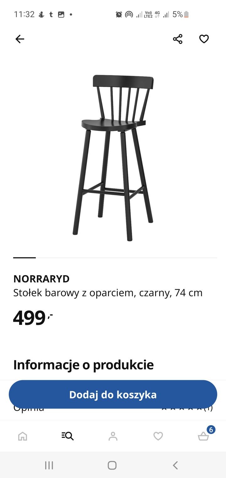 Cena za całość 3 sztuki ikea norraryd stołek barowy z oparciem, krzesł