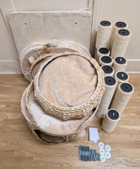 Natural Home IV Drapak dla Kota Beżowy 60x57x192cm WIELKI BARDZO DUŻY