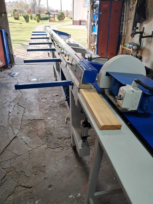 Linia do łączenia drewna GOMA KZ6 + prasa 6m, mikrowczepy