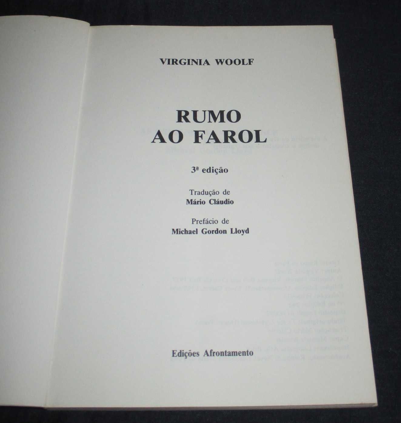Livro Rumo ao Farol Virginia Woolf Mário Cláudio
