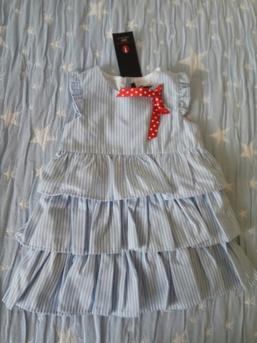 Vestido riscas azul LANIDOR -  novo