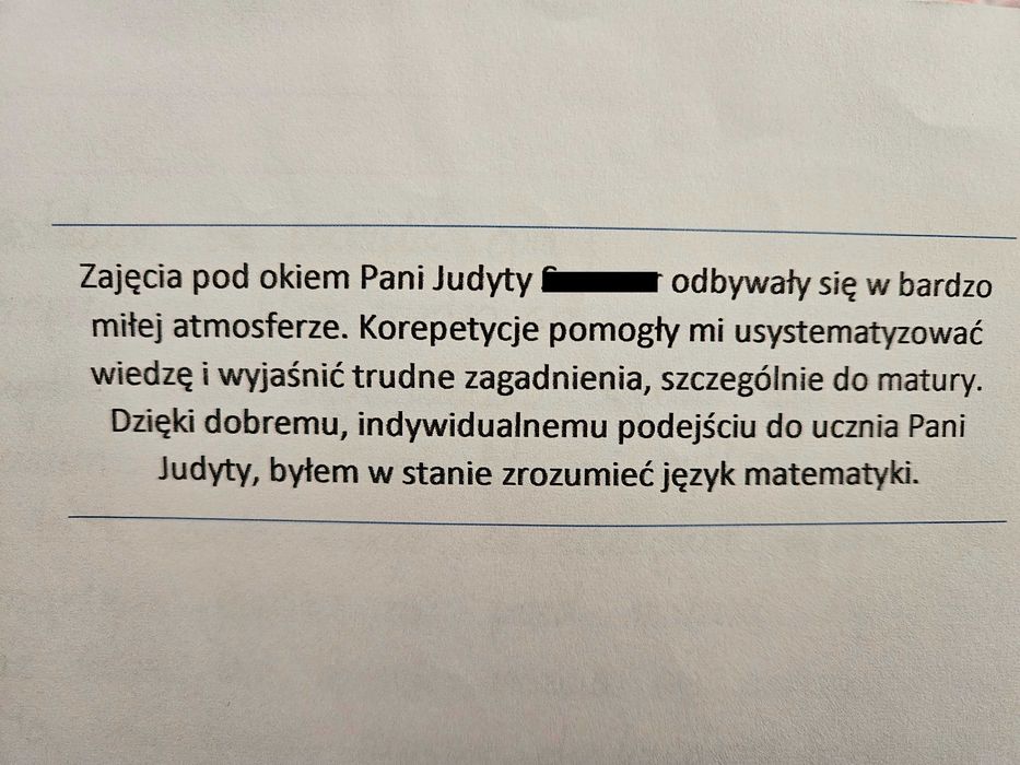 Korepetycje do MATURY z matematyki ONLINE