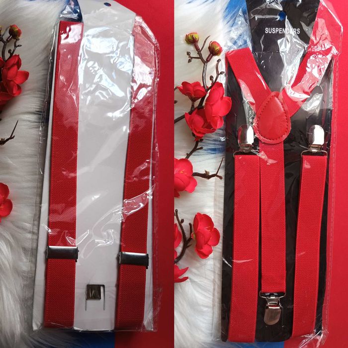 Czerwone szelki męskie