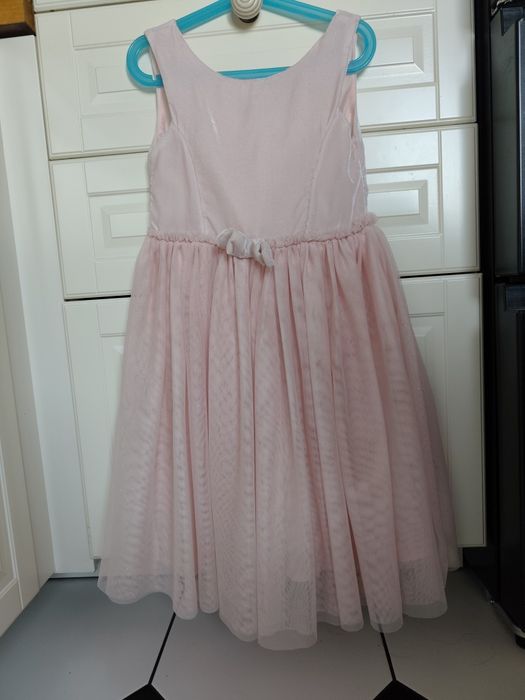 Sukienka wizytowa z łączonych materiałów tiul H&M