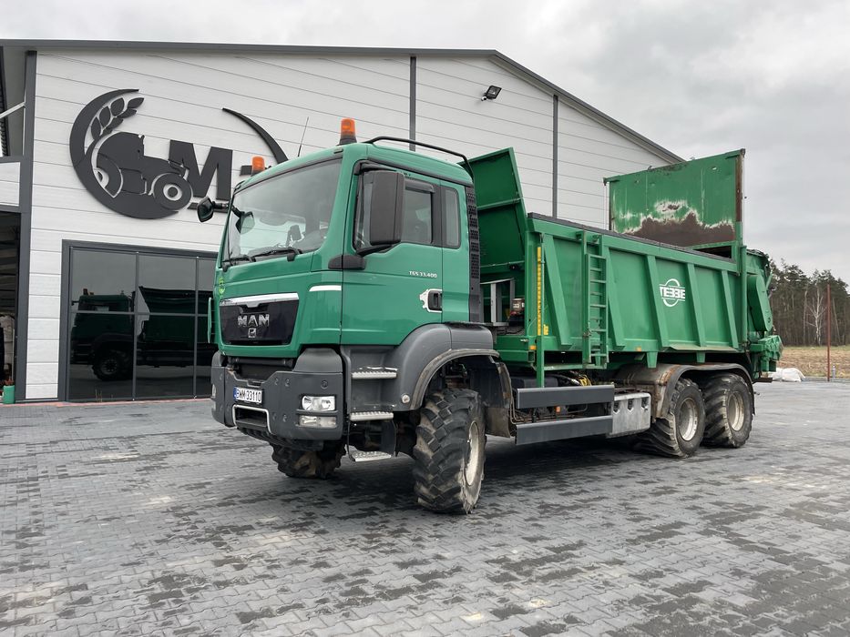 Man TGS 33.400 156tyś km, rozrzutnik TEBBE HS 220