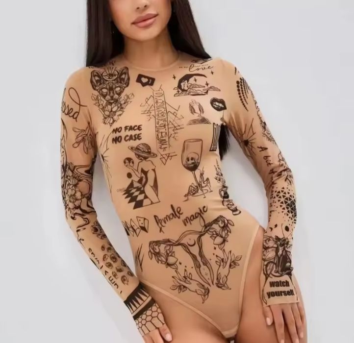 Боді тату тілесного кольору