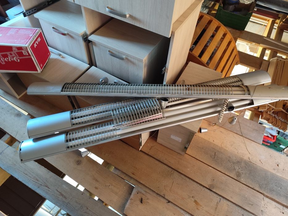 4szt Lampy jarzeniowe świetlówki podwójne liniowe retro