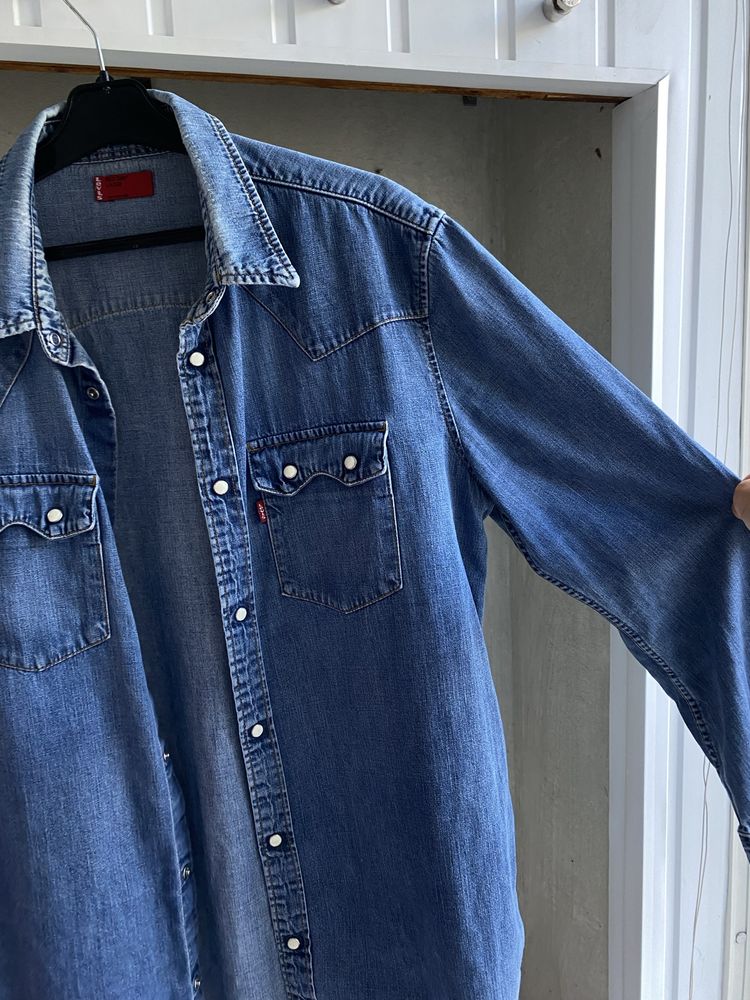 Вінтажна джинсова сорочка Levi’s оригінал L-XL