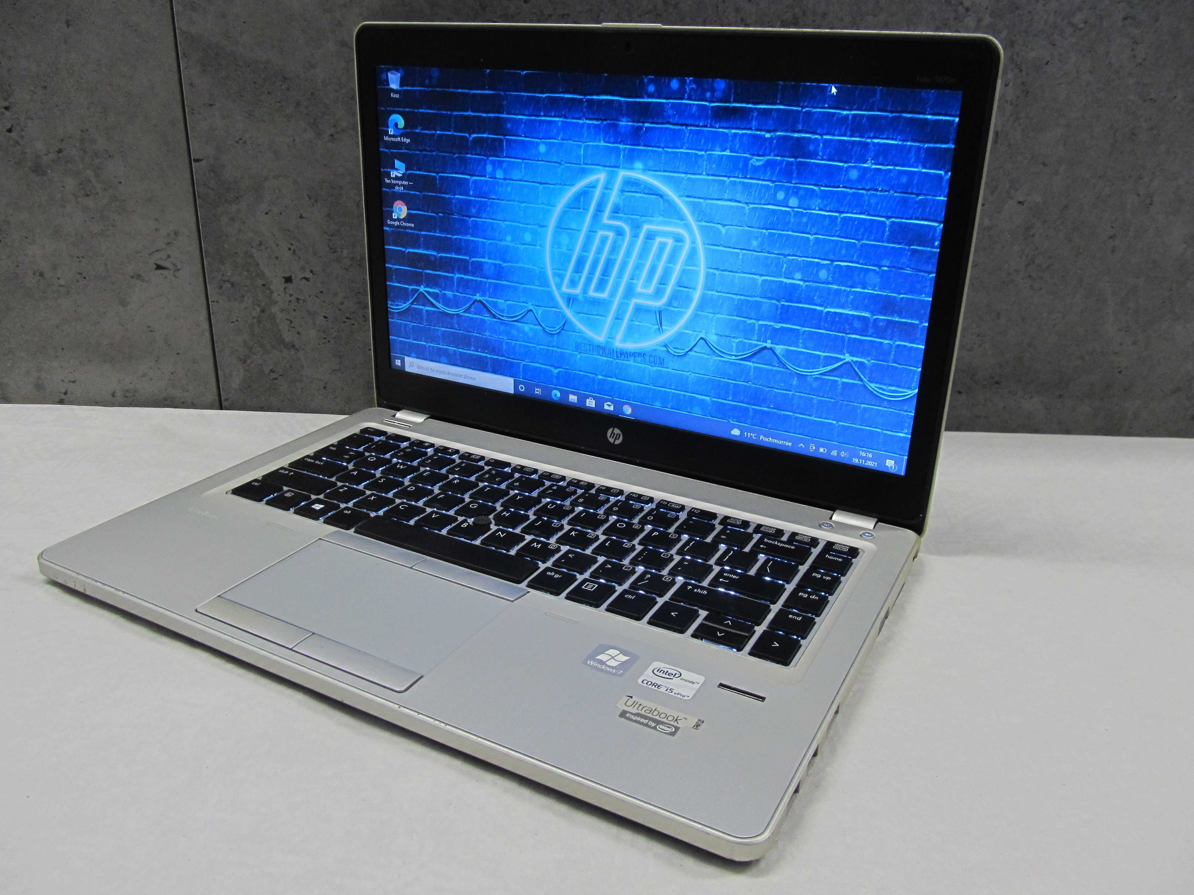 Super Laptop HP Folio 9470m i5 3427U 8GB dysk SSD 180GB do nauki Pracy