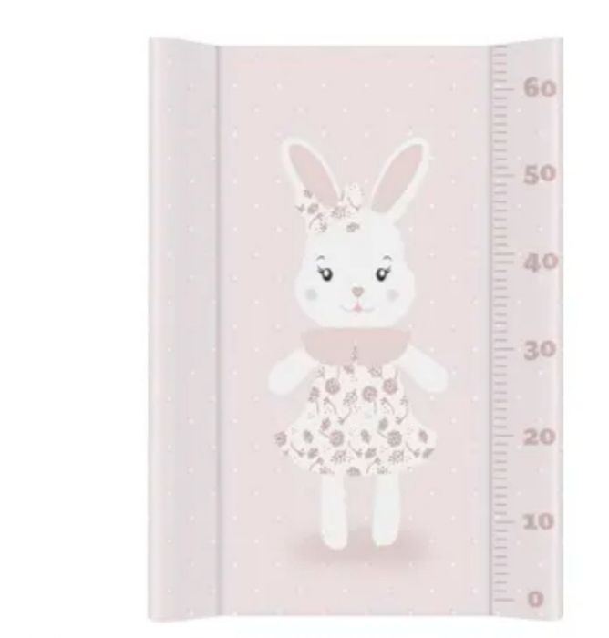 Przewijak pudrowy róż z króliczkiem i miarą wzrostu