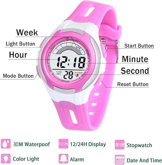 (Outlet) Zegarek Dziecięcy Mingrui Wr30M Różowo-Biały