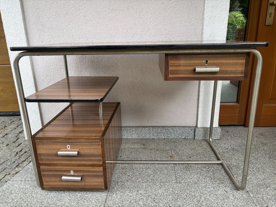 Bauhaus Biurko Lekarskie Gabinetowe Lata 60 XXw Design PRL Vintage