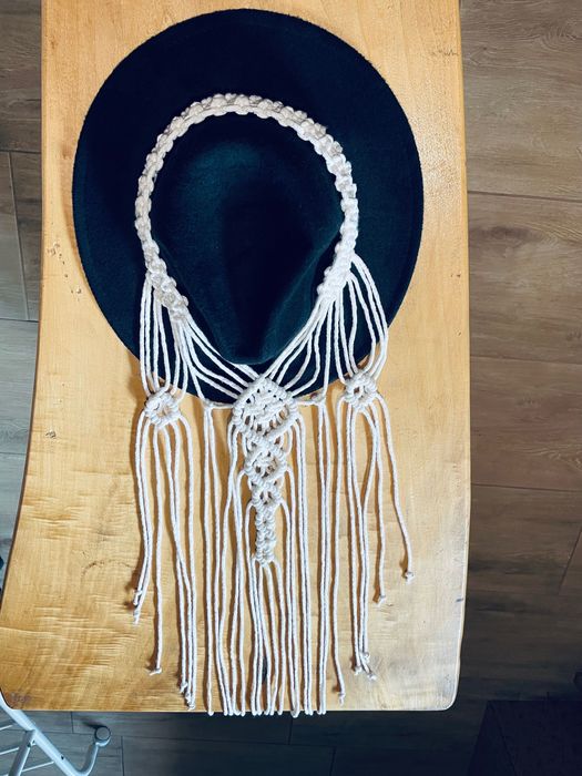 Welon ślubny wianek Boho na ślub wesele panieński lub na Komunię