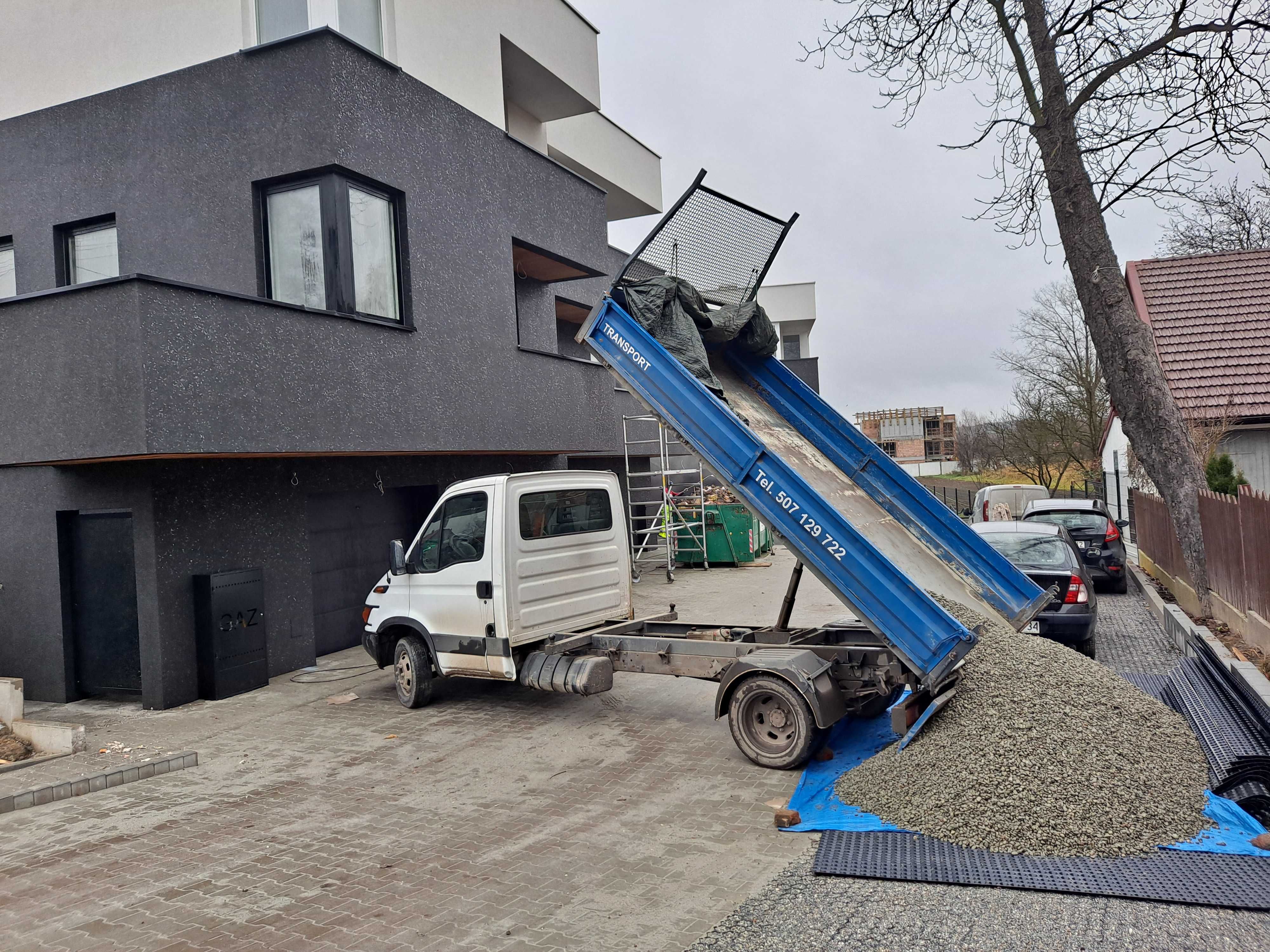 Otoczak do drenażu, żwir, piasek, spóła, kruszywa, transport 3,5 t